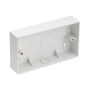Double Surface Mounted 32mm PVC White Box 20mm knockouts