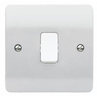 Grid Switch Flush 1-Gang Front Plate, White-MK