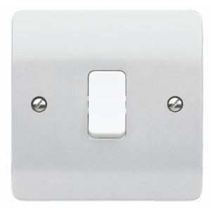 Grid Switch Flush 1-Gang Front Plate, White-MK