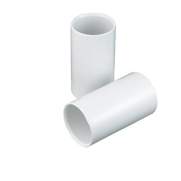 Coupler 20mm for plastic conduit white