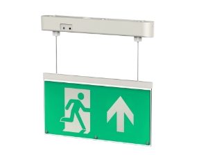DELTIKLED - Hanging Emergency Sign LED - White - arrow up