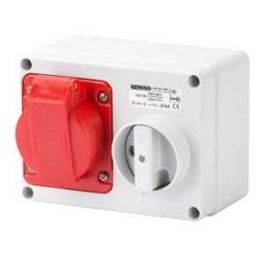 16A 400V IP44 5 pin isolator socket red